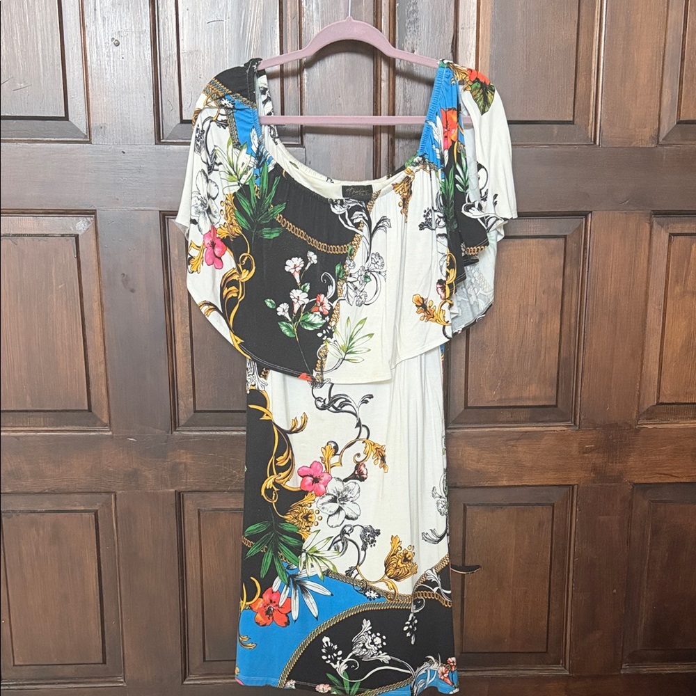 Floral Off-Shoulder Midi Dress